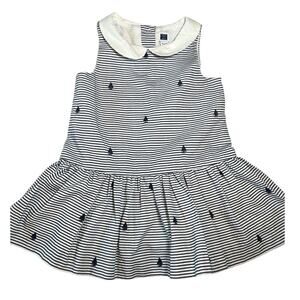 Janie & Jack Seersucker‎ 12-18 months Girls Navy Embroidered Sailboats Dress